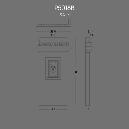 P5018B Pilaster Column Base Decorative Capital Design