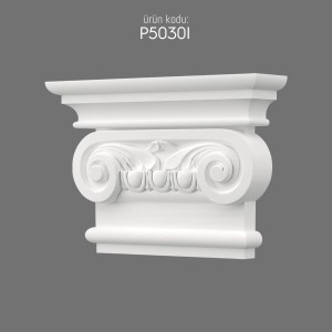 P5030I Polyurethane Pilaster Column Ion Capital Decoration