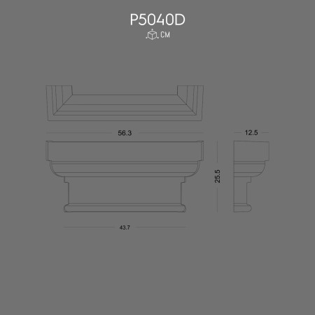 P5040D Polyurethane Pilaster Column Capital Decorative Design