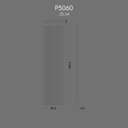 P5060 Fluted Pilaster Column Polyurethane Decorative Design