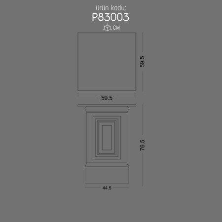 P83003 Stół kawowy z poliuretanu i klasycznymi detalami