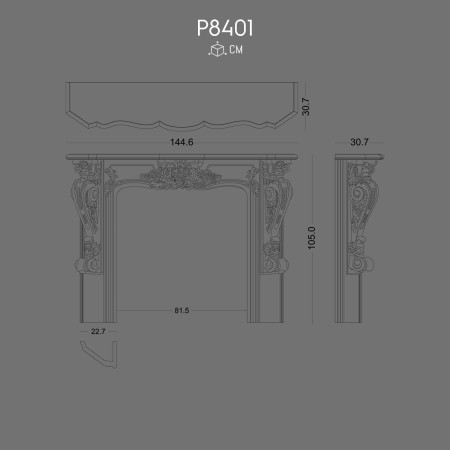 P8401 Polyurethane Fireplace Decorative Models and Prices