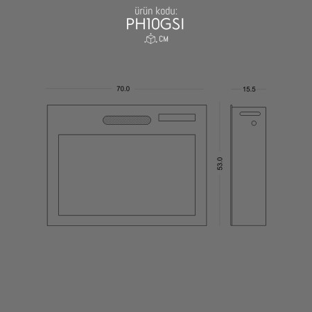 PH10GSI Decorative Polyurethane Models for Electric Artificial Fire Fireplace