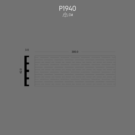 P1940 Wood Panel Textured Polyurethane Ceiling Beam Design