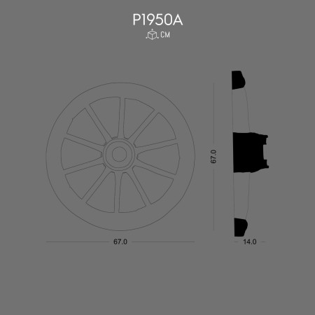 P1950A Polyurethane Wooden Wheel Rustic Decorative Design