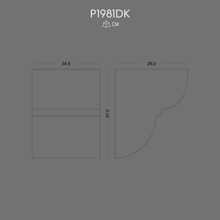 P1981DK Polyurethane Wooden Beam Bracket Rustic Design
