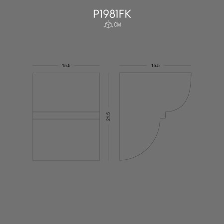 P1981FK Wooden Beam Bracket Decorative Polyurethane Design