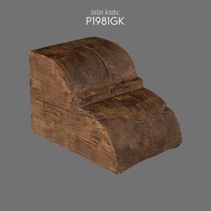 P1981GK Wooden Beam Bracket Rustic Polyurethane Ceiling Beam Design