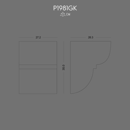 P1981GK Wooden Beam Bracket Rustic Polyurethane Ceiling Beam Design