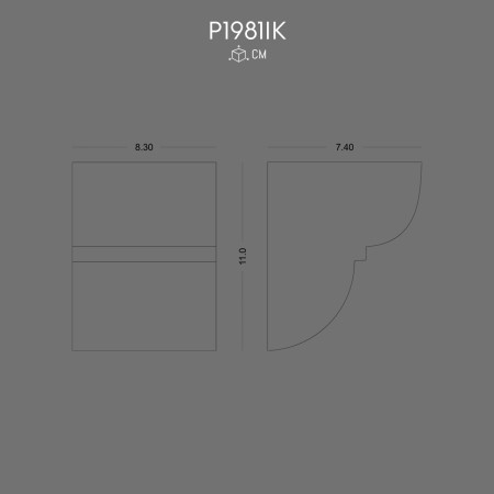 P1981IK Wooden Beam Bracket Polyurethane Decorative Option
