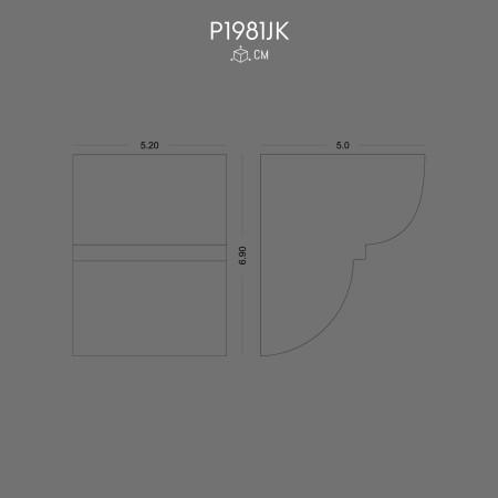 P1981JK Wooden Beam Bracket Polyurethane Decorative Design