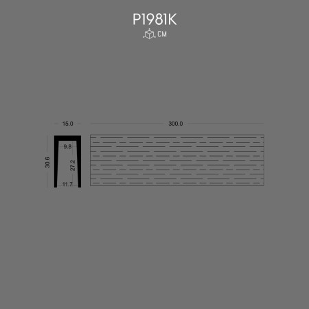 P1981K Polyurethane Wooden Beam Decorative Design