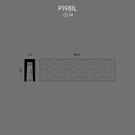 P1981L Polyurethane Wooden Beam Decorative Design