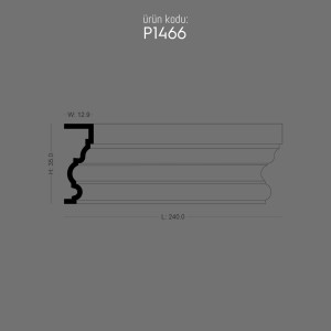 P1466 Polyurethane Architrave (Sill) Models P1466 Polyurethane Molding Decorative Exterior and Interior Applications