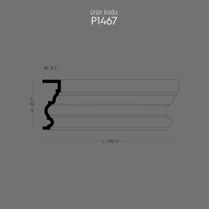 P1467 Polyurethane Architrave (Sill) Models P1467 Polyurethane Decorative Molding Model