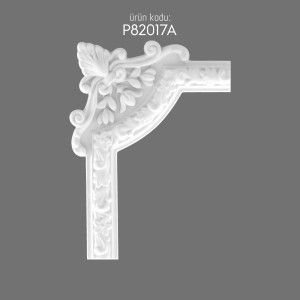 P82017A Decorative Moulding Corner Polyurethane Wall Profile Motif