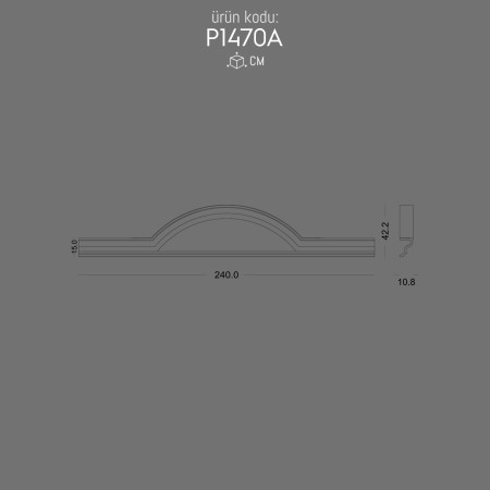 P1470A Polyurethane Crown Mouldings Classic Wall Decor Design