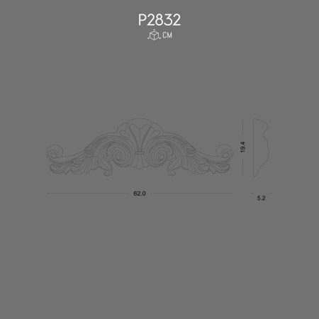 P2832 Polyurethane Crown Decorative Wooden Crown Design