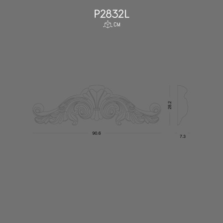 Polyurethane Crown P2832L Natural Look and Elegant Details