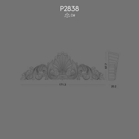 Polyurethane Crown P2838 decorative wall crown design and details