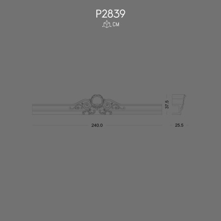 P2839 Polyurethane Architrave Crown Models P2839 Polyurethane Crown Moldings Elegant Decorative Design