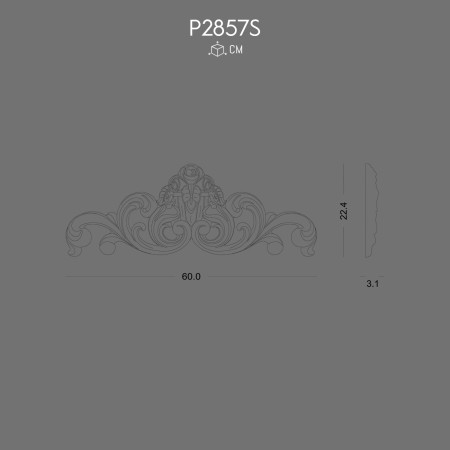 P2857S Polyurethane Decorative Crown Elegant Design