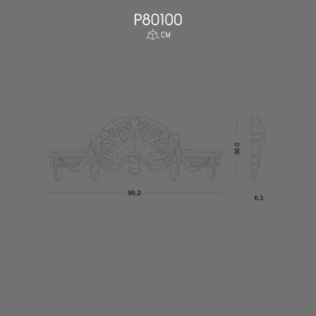 Polyurethane Crown P80100 Classic and Modern Decorative Crown Design