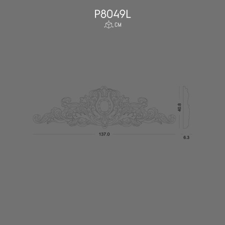 Polyurethane Crown P8049L Elegant Decorative Crown Design