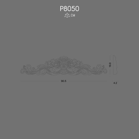 Polyurethane Crown P8050 Decorative Crown Models for Elegant Interiors