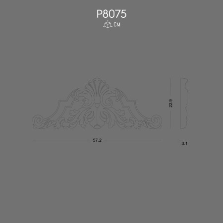 P8075 Polyurethane Crown Decorative Ornament