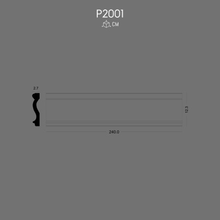 P2001 Polyurethane Straight Border Lightweight Decorative Design