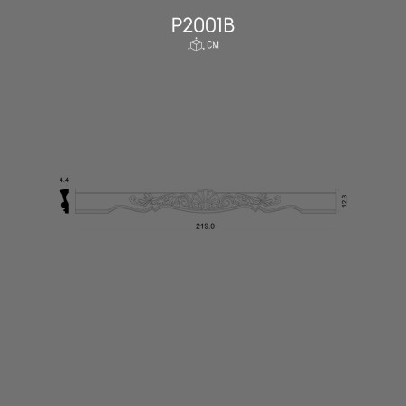 P2001B Decorative Border with Elegant Polyurethane Design