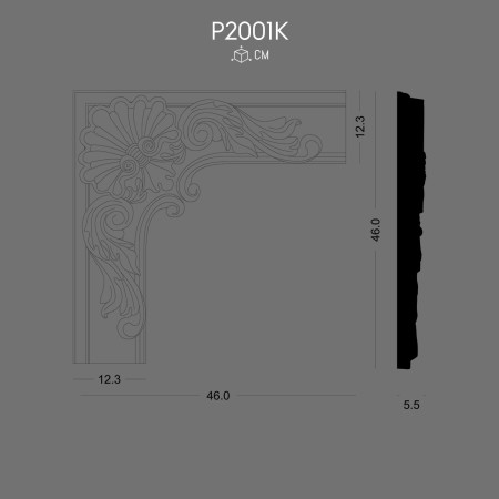 P2001K Decorative Border Polyurethane Easy Installation Advantage