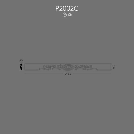 P2002C Decorative Border Lightweight Polyurethane Elegant Design