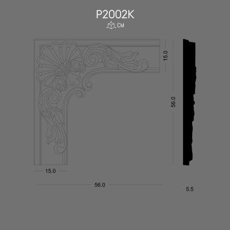 P2002K Decorative Border Polyurethane Design and Decoration