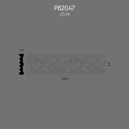 P82047 Decorative Border Polyurethane Floral Design