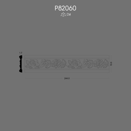 P82060 Decorative Border with Elegant Floral Detailing for Hallway Design