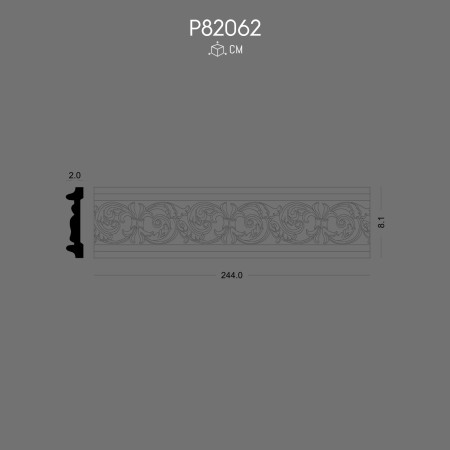 P82062 Polyurethane Decorative Border with Durable Design