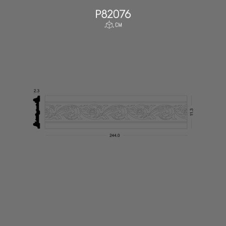 P82076 Decorative Border with Elegant Floral Patterns