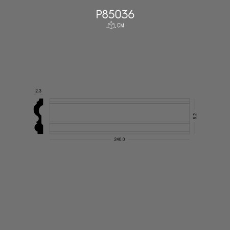 Polyurethane Straight Molding P85036 decorative fine line design