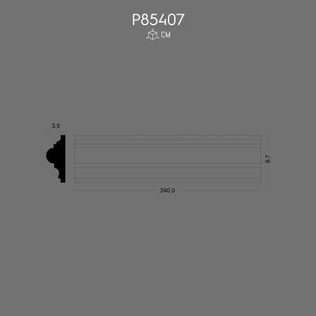 P85407 Flat Border Classic Decorative Interior Wall Design