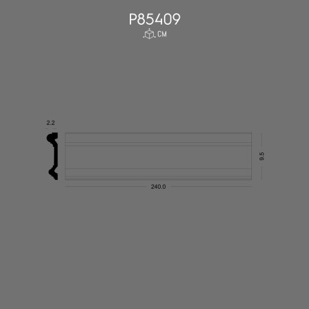 P85409 Polyurethane Straight Border Durable Decorative Design