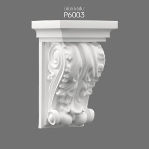 Polyurethane Bracket P6003 Decorative Design Element