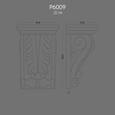 P6009 Bracket Wall Mounted Decorative Model with Depth and Motion
