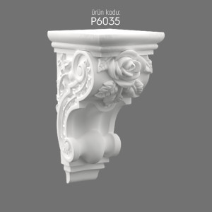 P6035 Corbel Durable Material with Elegant Rose Design