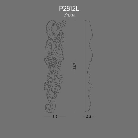 P2812L Polyurethane Decoration with Elegant Patterns