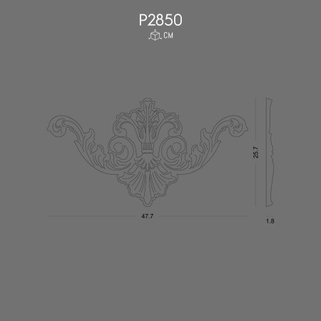 P2850 Polyurethane Ornament Elegant Classic Decorative Motif