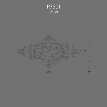 P7501 Polyurethane Ornament Decorative Wall Accessory