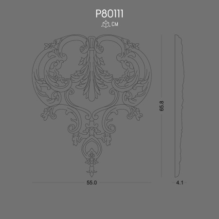 P80111 Decoration Wall Accessory with Elegant Motif Design