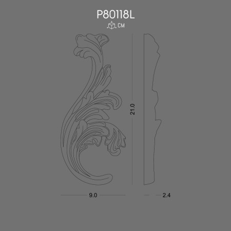 P80118L Decoration Polyurethane Decorative Motif Design